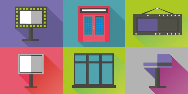 Icons of five key commercial signage types, including digital, pylon, and indoor signs.