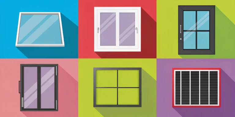 A storefront window featuring a variety of colorful and effective signage options.